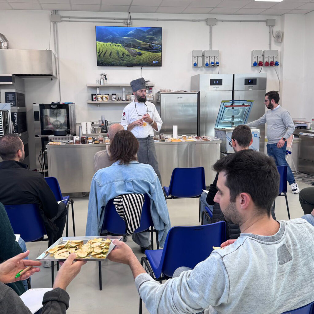 Course on professional Tauro Dryers for confectionery, held by Chef Dalicandro at the Varotto Srl premises.